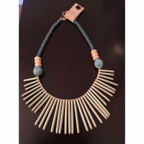 🌹3XHP🌹 Azure Sky Bib Necklace NWT - Picture 4 of 4